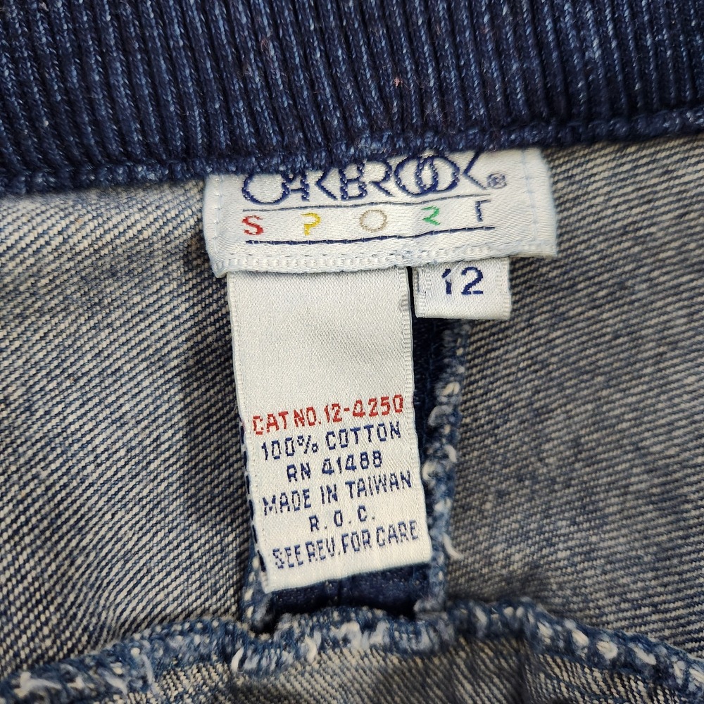 Vintage 80s Oakbrook Sport Denim Jumpsuit Acid Wash Utility Coveralls Blue 12 - Picture 3 of 16